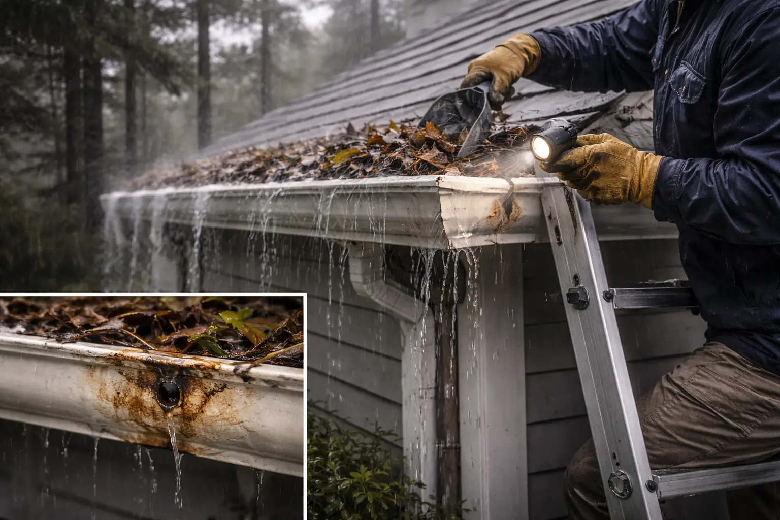 Hailstorm damage and roof inspection