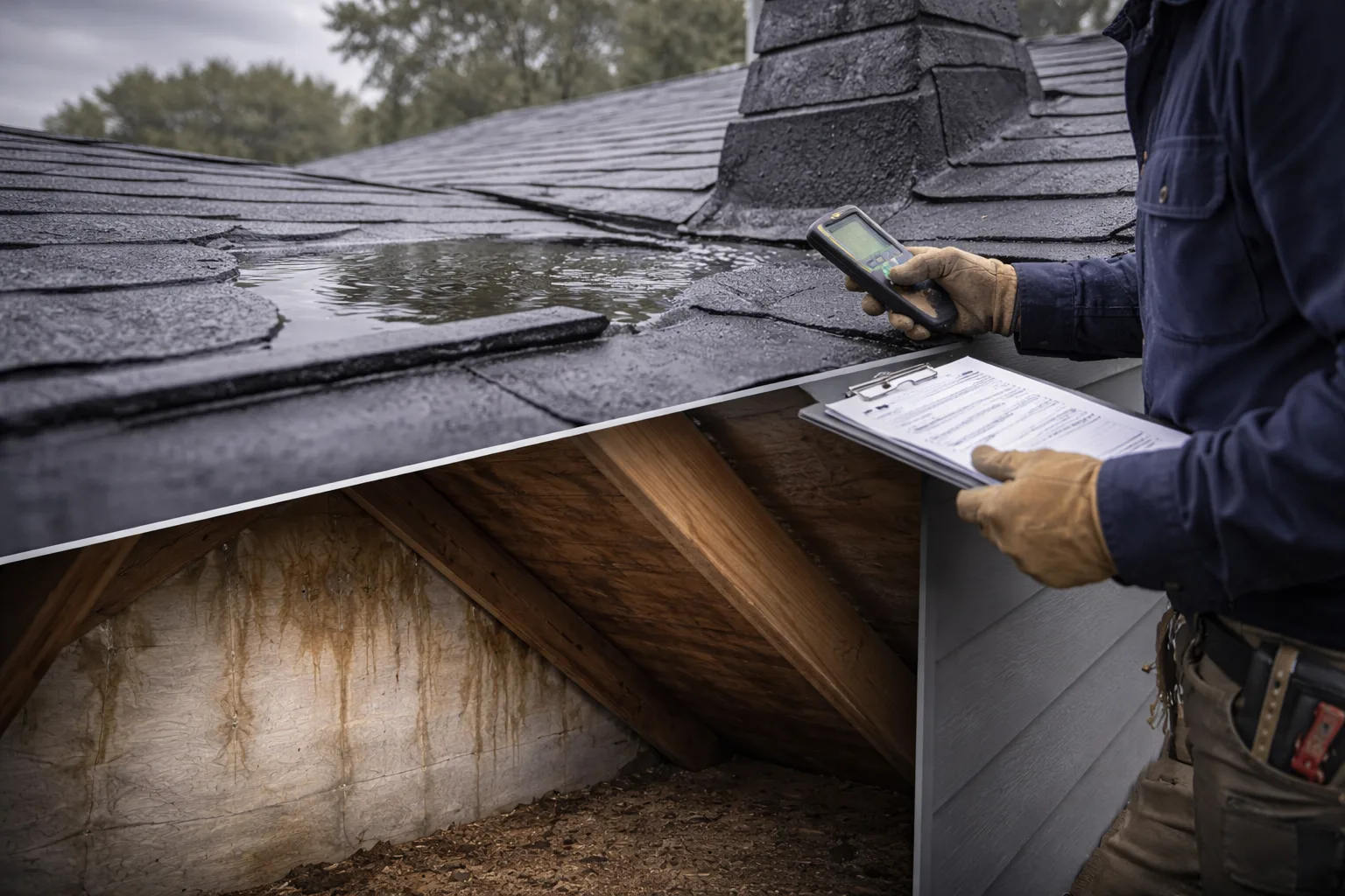 roof damage inspection