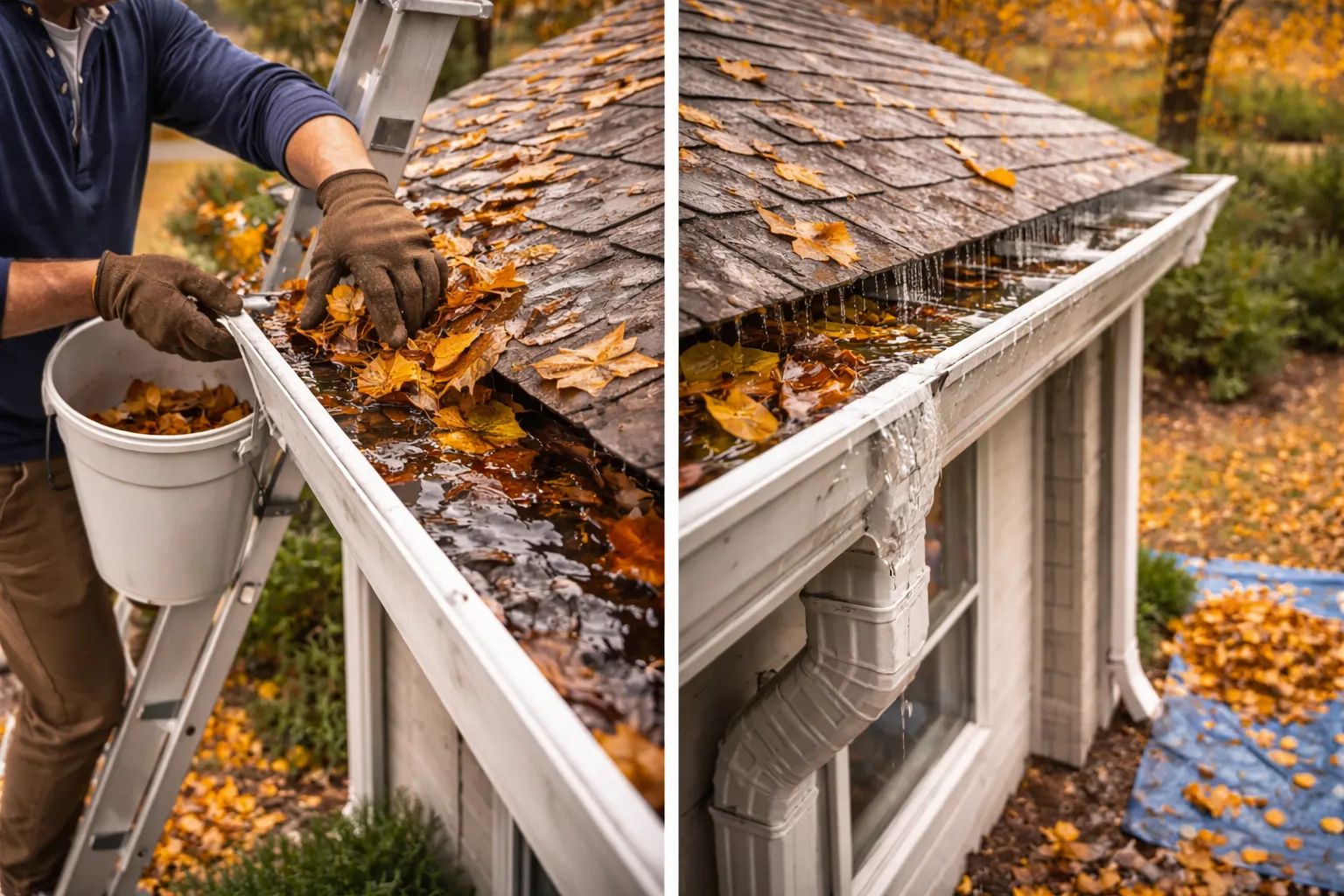 Cleaning gutters