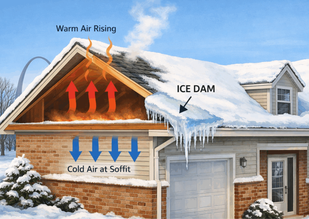 Formation of ice dams explained