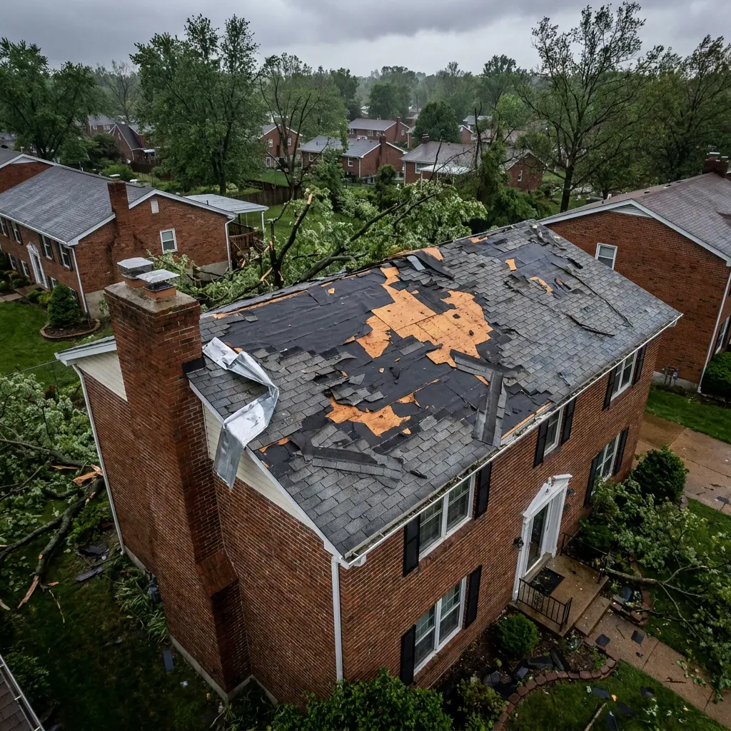 damaged roof